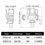 Maxbell Solenoid Valve Siphon Breaker Parts Easy Installation for Marine Toilet 12V