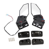 Maxbell 2Pcs Universal Motorcycle Mirrors Wing Accessory with Turn Light