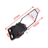Maxbell 2Pcs Universal Motorcycle Mirrors Wing Accessory with Turn Light
