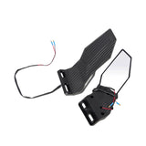 Maxbell 2Pcs Universal Motorcycle Mirrors Wing Accessory with Turn Light