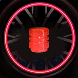Maxbell Dust Caps Stem Covers Fashion Fluorescent for Motorbike Car Trucks Red