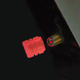 Maxbell Dust Caps Stem Covers Fashion Fluorescent for Motorbike Car Trucks Red