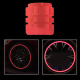 Maxbell Dust Caps Stem Covers Fashion Fluorescent for Motorbike Car Trucks Red