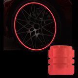 Maxbell Dust Caps Stem Covers Fashion Fluorescent for Motorbike Car Trucks Red