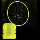 Maxbell Dust Caps Stem Covers Fashion Fluorescent for Motorbike Car Trucks Yellow