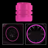 Maxbell Dust Caps Stem Covers Fashion Fluorescent for Motorbike Car Trucks Pink