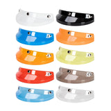 Maxbell Helmet Visor 3 Snap for Helmets with 3 Buttons Half Helmets Parts White