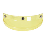 Maxbell Helmet Visor 3 Snap for Helmets with 3 Buttons Half Helmets Parts Transparent Yellow