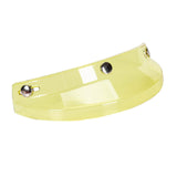 Maxbell Helmet Visor 3 Snap for Helmets with 3 Buttons Half Helmets Parts Transparent Yellow