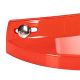 Maxbell Helmet Visor 3 Snap for Helmets with 3 Buttons Half Helmets Parts Transparent Red