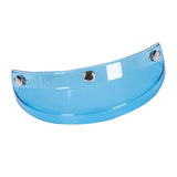 Maxbell Helmet Visor 3 Snap for Helmets with 3 Buttons Half Helmets Parts Transparent Blue