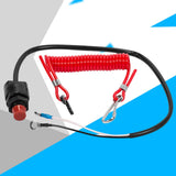 Maxbell Maxbell Flameout Switch Key Lanyard Red Safety Tether Lanyard for Boat Outboard