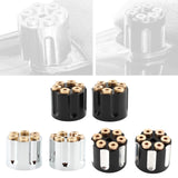 Maxbell 2x Solo Seat Mounting Nuts Accessories Assembly for Harley Road King Black