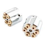 Maxbell 2x Solo Seat Mounting Nuts Accessories Assembly for Harley Road King Argent