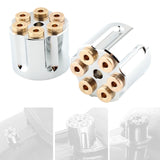 Maxbell 2x Solo Seat Mounting Nuts Accessories Assembly for Harley Road King Argent