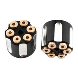 Maxbell 2x Solo Seat Mounting Nuts Accessories Assembly for Harley Road King Black Argent