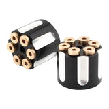 Maxbell 2x Solo Seat Mounting Nuts Accessories Assembly for Harley Road King Black Argent