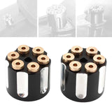 Maxbell 2x Solo Seat Mounting Nuts Accessories Assembly for Harley Road King Black Argent