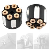 Maxbell 2x Solo Seat Mounting Nuts Accessories Assembly for Harley Road King Black Argent