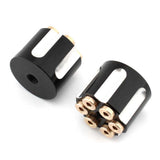 Maxbell 2x Solo Seat Mounting Nuts Accessories Assembly for Harley Road King Black Argent