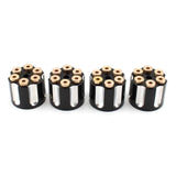 Maxbell 4x Engine Screw Caps Spare Parts for Harley-Davidson Sportster Models black and white