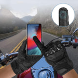 Maxbell Premium PU Leather Motorcycle Gloves Touchscreen for Driving black and l