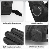 Maxbell Premium PU Leather Motorcycle Gloves Touchscreen for Driving black and l
