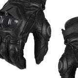 Maxbell Premium PU Leather Motorcycle Gloves Touchscreen for Driving  Black XL