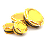 Maxbell 4 Pieces Motorcycle Frame Hole Cap Cover for Ducati Scrambler 400 800 Aureate