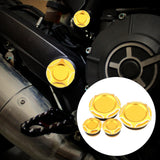 Maxbell 4 Pieces Motorcycle Frame Hole Cap Cover for Ducati Scrambler 400 800 Aureate