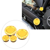 Maxbell 4 Pieces Motorcycle Frame Hole Cap Cover for Ducati Scrambler 400 800 Aureate