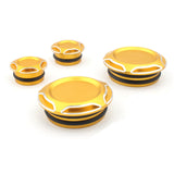 Maxbell 4 Pieces Motorcycle Frame Hole Cap Cover for Ducati Scrambler 400 800 Aureate