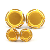 Maxbell 4 Pieces Motorcycle Frame Hole Cap Cover for Ducati Scrambler 400 800 Aureate