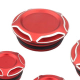 Maxbell 4 Pieces Motorcycle Frame Hole Cap Cover for Ducati Scrambler 400 800 Red