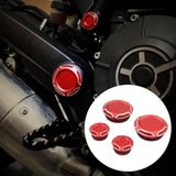 Maxbell 4 Pieces Motorcycle Frame Hole Cap Cover for Ducati Scrambler 400 800 Red