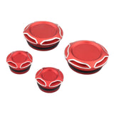 Maxbell 4 Pieces Motorcycle Frame Hole Cap Cover for Ducati Scrambler 400 800 Red