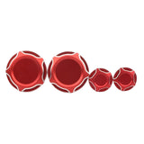 Maxbell 4 Pieces Motorcycle Frame Hole Cap Cover for Ducati Scrambler 400 800 Red