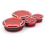 Maxbell 4 Pieces Motorcycle Frame Hole Cap Cover for Ducati Scrambler 400 800 Red
