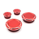 Maxbell 4 Pieces Motorcycle Frame Hole Cap Cover for Ducati Scrambler 400 800 Red