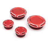 Maxbell 4 Pieces Motorcycle Frame Hole Cap Cover for Ducati Scrambler 400 800 Red