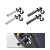 Maxbell Universal Motorcycle Folding Rear Seat Footrest Pedals Parts for Niu Silver