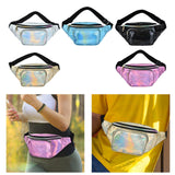 Maxbell Waist Bag Shiny Water Resistant Easy Carry for Running Outdoors Workout White