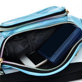 Maxbell Waist Bag Shiny Water Resistant Easy Carry for Running Outdoors Workout White