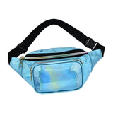 Maxbell Waist Bag Shiny Water Resistant Easy Carry for Running Outdoors Workout Blue