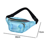 Maxbell Waist Bag Shiny Water Resistant Easy Carry for Running Outdoors Workout Blue