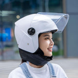 Maxbell Universal Motorcycle Helmet 2 Visors for Commuting Cycling Motorbike White