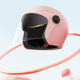 Maxbell Universal Motorcycle Helmet 2 Visors for Commuting Cycling Motorbike Pink