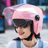 Maxbell Universal Motorcycle Helmet 2 Visors for Commuting Cycling Motorbike Pink