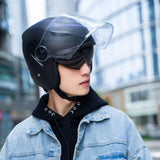 Maxbell Universal Motorcycle Helmet 2 Visors for Commuting Cycling Motorbike Black