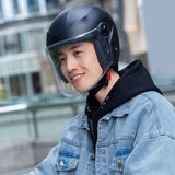Maxbell Universal Motorcycle Helmet 2 Visors for Commuting Cycling Motorbike Black